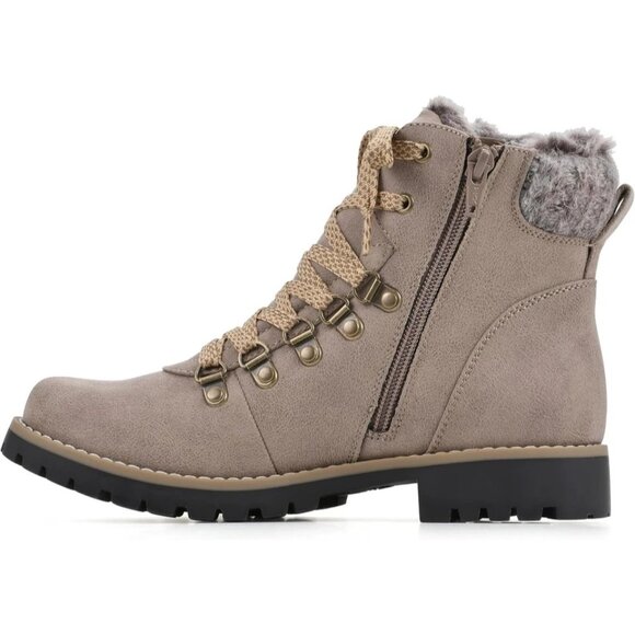 Cliffs By White Mountain Womens Comfort Primed Lace up Boots Taupe Size 8.5M NWD - Picture 6 of 10